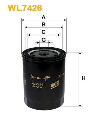 WIX FILTERS Масляный фильтр WL7426